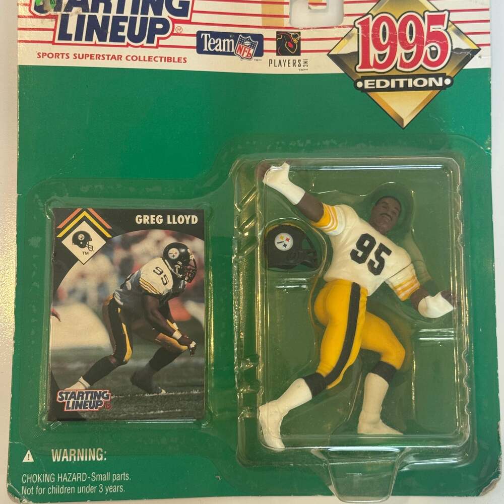 1995 Kenner Starting Lineup Greg Lloyd Pittsburgh Steelers Rookie With Card NFL